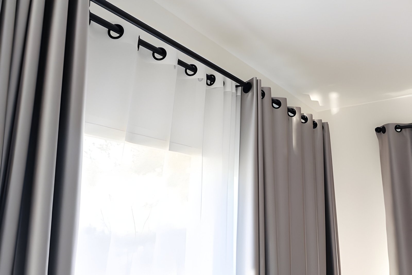 Eyelet curtains for window